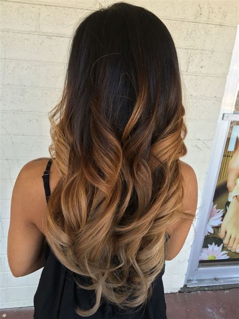 black hair with ombre blonde